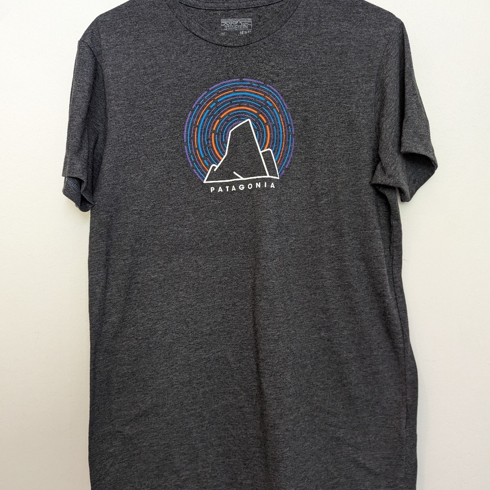 Patagonia Graphic T-Shirt, Men’s Medium Slim Fit, Grey